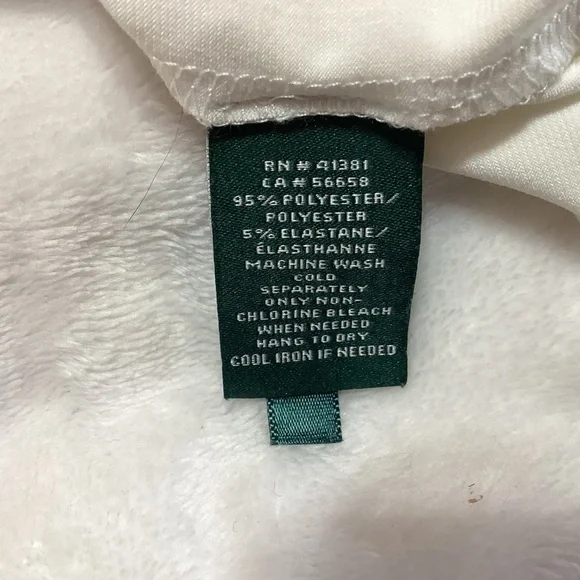 Lauren Ralph Lauren Sleeveless Navy and White Ruched Floral Dress 6 - Picture 8 of 8